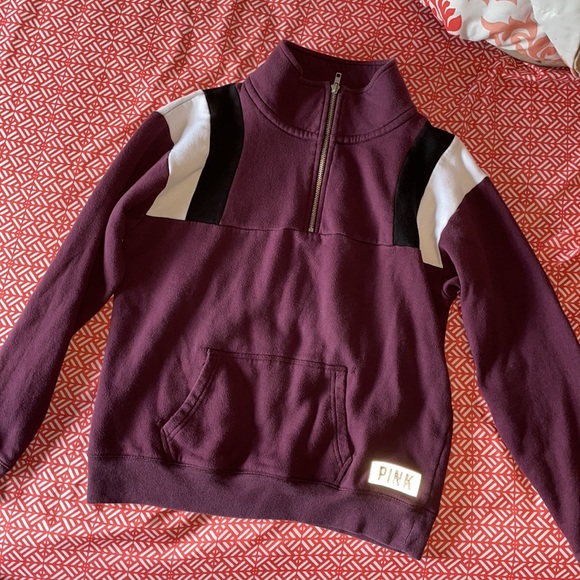 Pink Victoria Secret Lounge Quarter Zip - Picture 2 of 8